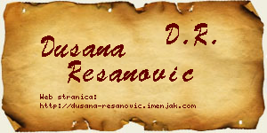 Dušana Resanović vizit kartica